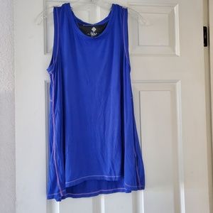 RISE By LuLaRoe Blue Black Athletic Sleeveless  Tunic Tank Top MEDIUM